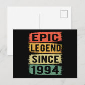 27 jaar oude dag 1994 Epic Legend 27th Birthday Briefkaart (Voorkant / Achterkant)