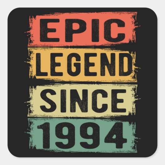 27 jaar oude dag 1994 Epic Legend 27th Birthday Vierkante Sticker (Voorkant)
