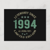 27 jaar oude dag dag 1994 legend sinds 27 septembe briefkaart (Voorkant)