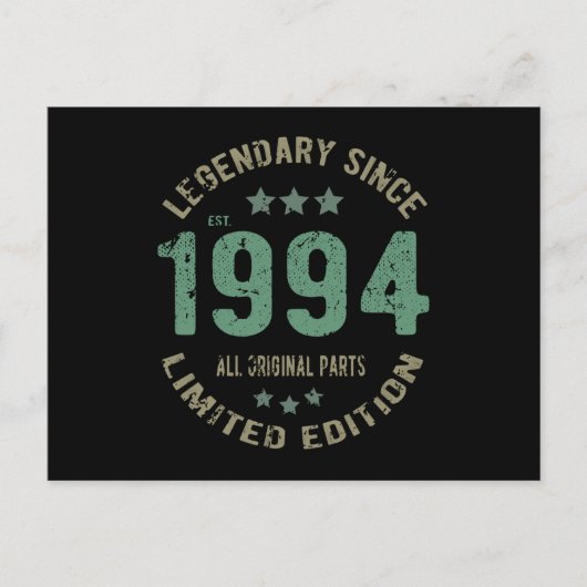 27 jaar oude dag dag 1994 legend sinds 27 septembe briefkaart (Voorkant)