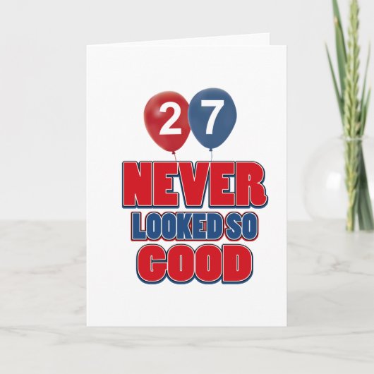 27 jaar oude design kaart (Voorkant)