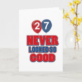 27 jaar oude design kaart (Gele Bloem)