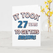 27 jaar oude design kaart (Gele Bloem)