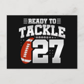 27 Jaar Oude Tackle Football Feest 27e Verjaardag Briefkaart (Voorkant)