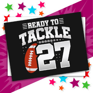 27 Jaar Oude Tackle Voetbal Feest 27e Verjaardag Briefkaart