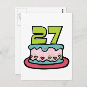 27 jaar oude vogelbeker briefkaart (Voorkant / Achterkant)