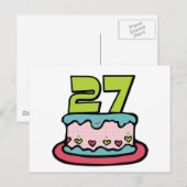 27 jaar oude vogelbeker briefkaart (Voorkant / Achterkant)