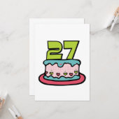 27 jaar oude vogelbeker kaart (Voorkant / Achterkant in situ)