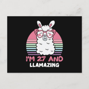 27 Jaar Verjaardag Llamazing 27e Verjaardag Llama Briefkaart