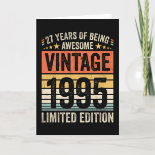 27 Jaar Wezenlijk Geweldig Vintage 1995 Kaart