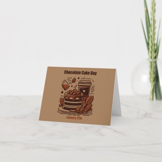 27 jan - Chocolade Cake Dag Kaart (Voorkant)