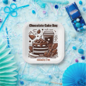 27 jan - Chocolade Cake Dag Papieren Bordje (Feest)
