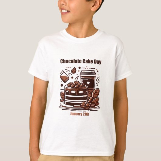 27 jan - Chocolade Cake Dag T-shirt (Voorkant)