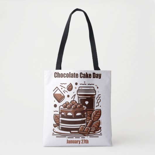27 jan - Chocolade Cake Dag Tote Bag (Voorkant)