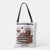 27 jan - Chocolade Cake Dag Tote Bag (Achterkant)