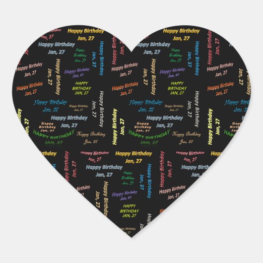 27 januari, 27 september Sticker (Voorkant)