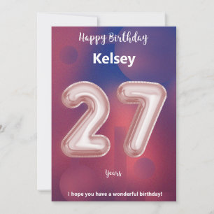 27-jarige Happy Birthday-kaart