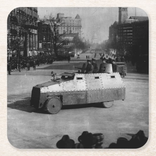 27 maart 1917:  De pantserwagen Kartonnen Onderzetters (Voorkant)