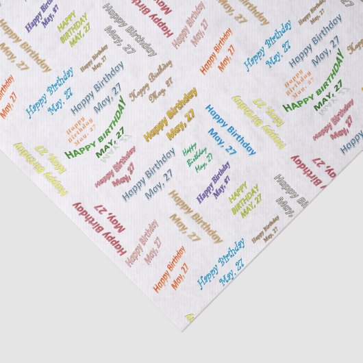 27 mei, 27-jarig weefselpapier tissuepapier (Detail)