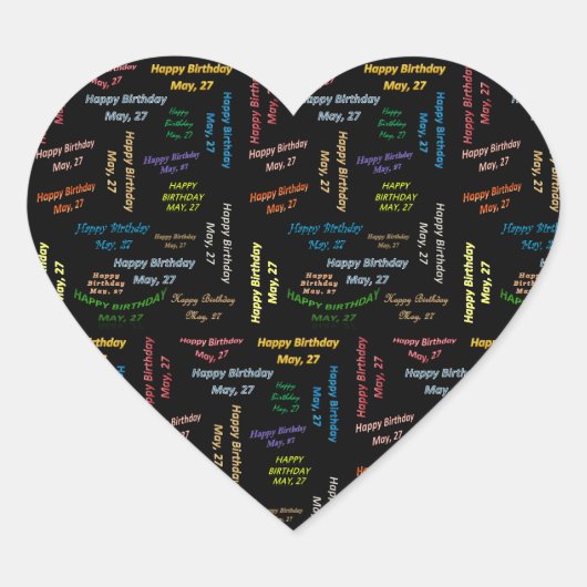 27 mei, 27-jarige Sticker (Voorkant)