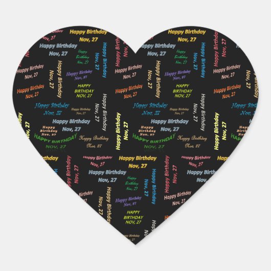 27 november, 27-jarige Sticker (Voorkant)