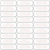 27 ontvangers eenvoudige bruiloft gasten adresetik sticker (Voorkant)