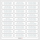 27 ontvangers eenvoudige bruiloft gasten adresetik sticker<br><div class="desc">Deze gemakkelijk aan te passen bruiloft gasten adresetiketten zijn ideaal voor uw moderne minimalistische bruiloft briefpapier. Op elk van de 27 labels kunnen een andere gastnaam en een ander adres worden afgedrukt op een clean san serif dark blauwgroen lettertype. Gebruik deze stickers om uitnodigingen snel en efficiënt af te handelen,...</div>