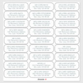 27 ontvangers eenvoudige bruiloft gasten adresetik sticker (Vel)