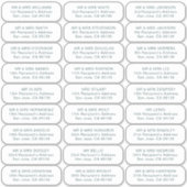 27 ontvangers eenvoudige bruiloft gasten adresetik sticker (Voorkant)