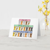 27 september 2007 Cartoon Katten met banners Kaart (Gele Bloem)