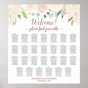 27 Tabel Champagne-peach Boho-Rozen Zitkuur Poster