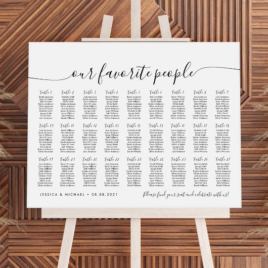 27 Tafel Elegant Onze favoriete Mensen Zitgrafiek Poster