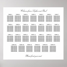 27 Tafel Elegante Minimalistische Zitplaatskaart Poster
