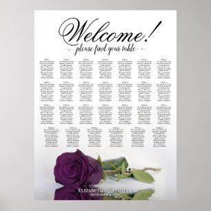27 Tafel Trouw Stoelenindeling Pr Plum Paars Rose Poster