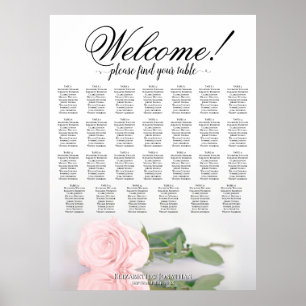 27 Tafel Trouw Stoelenindeling Romantische Roze Ro Poster