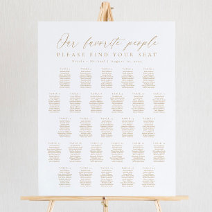 27 Tafels Onze favoriete mensen Zitplaatskaart Poster