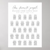 27 Tafels Onze favoriete mensen Zitplaatskaart Poster (Voorkant)