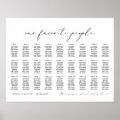 27 Tafels Onze favoriete Mensen Zitschema Plan Poster (Voorkant)