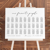 27 Tafels Onze favoriete Mensen Zitschema Plan Poster