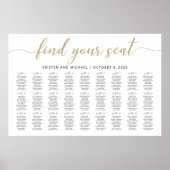 27 Tafels Vind uw Seat Zitplaatsschema Plan Poster (Voorkant)