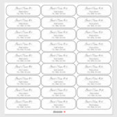 27 Trouwgast Aangepast Helder of Wit Adres Sticker (Vel)