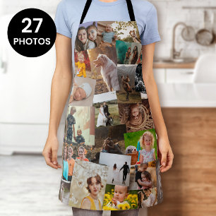 27 Willekeurig Overlappende Foto's Collage Sjabloo Schort