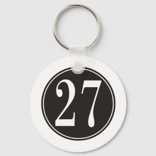 #27 Zwarte Cirkel Sleutelhanger