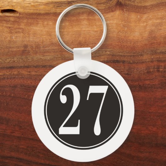 #27 Zwarte Cirkel Sleutelhanger (Voorkant)