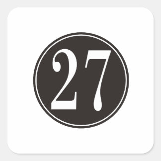 #27 Zwarte Cirkel Vierkante Sticker