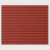 27e (27e) gebeurtenis Red, Faux Gold Cadeaupapier (Vlak)