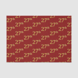 27e (27e) gebeurtenis Red, Faux Gold Tissuepapier