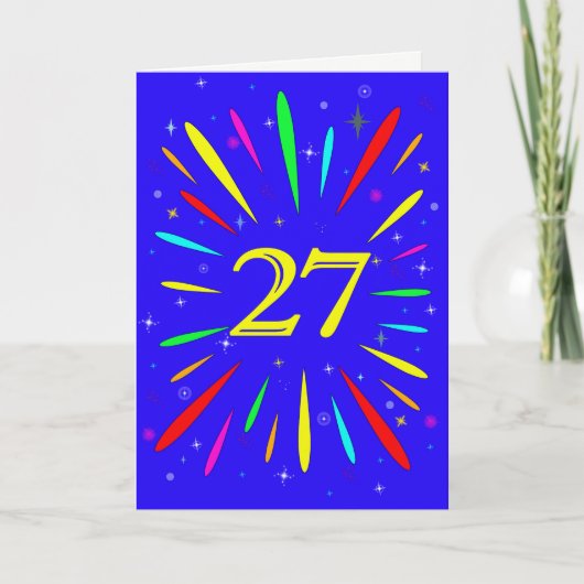 27e 'Birthday Explosion'-Kaart Kaart (Voorkant)