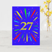27e 'Birthday Explosion'-Kaart Kaart (Gele Bloem)