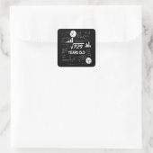 27e Birthday Square Root Wiskunde 27 jaar oude dag Vierkante Sticker (Tas)